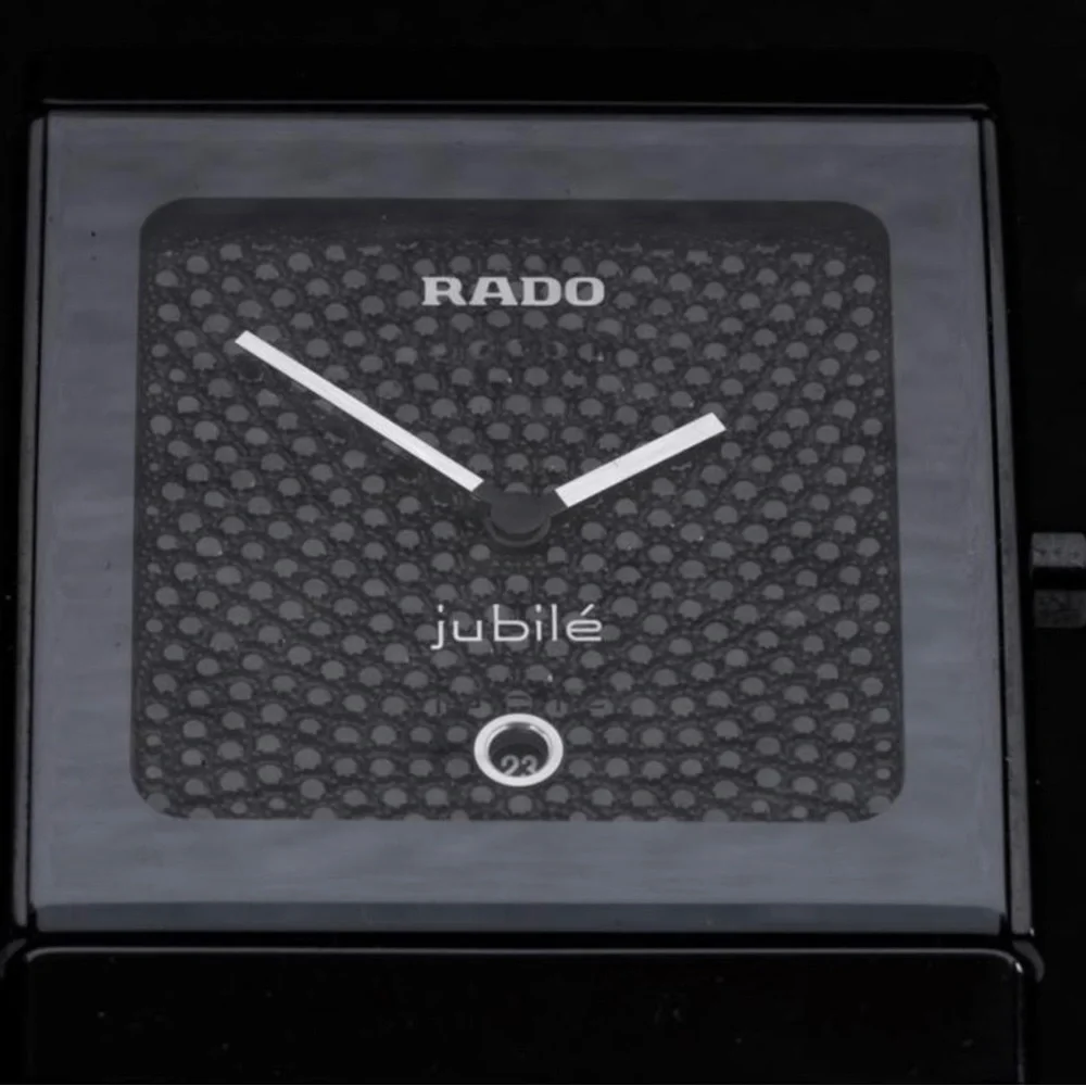 Rado Jubile Ceramica Black Pave Diamond Watch with Box 35 x 45 mm Size Up to 8” - Picture 2 of 5
